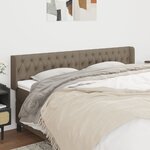 vidaXL Tête de lit avec oreilles Taupe 203x16x78/88 cm Tissu