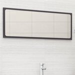 vidaXL Miroir de salle de bain Gris 100x1 5x37 cm Aggloméré