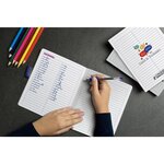 Cahier de vocabulaire polypro17X22 cm agrafé 96P réglure spécifique CONQUÉRANT