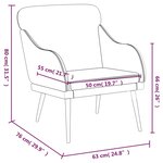 vidaXL Fauteuil Noir 63x76x80 cm Similicuir
