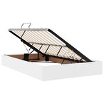 vidaXL Lit avec rangement et matelas avec matelas Blanc 120 x 190 cm