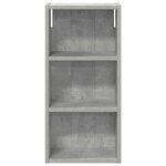 vidaXL Armoire murale de salle de bain Gris Béton 30 x 16 x 62 5 cm