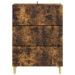 vidaXL Armoire à tiroirs Chêne fumé 66 x 34 5 x 90 cm