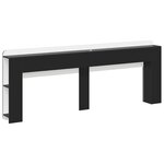 vidaXL Cabinet de Tête de Lit avec stockage Noir Bois d'ingénierie