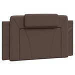 vidaXL Lit avec matelas marron 100x200 cm similicuir