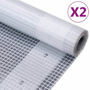 vidaXL Bâches Leno 2 Pièces 260 g/m² 4x4 m Blanc