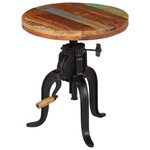 vidaXL Table d'appoint 45x (45-62) cm Bois de récupération et fonte