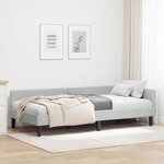 vidaXL Cadre de lit d'angle avec tête de lit Gris clair 80 x 200 cm
