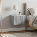 vidaXL Cabinet de chevet mural 2 pièces Sonoma gris 33 x 34 5 x 20 cm