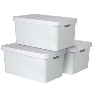 Curver boîte de rangement infinity et couvercle 3pièces 45 l blanc 240683