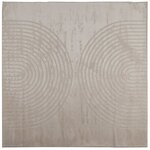 vidaXL Tapis de surface Carré HUARTE Beige 120 x 120 cm Polyester