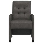 vidaXL Chaises de Salle à Manger avec Roues 2 Pièces Noir 57 x 67 x 98 cm