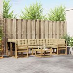 vidaXL Ensemble de canapés d'extérieur 8 Pièces Blanc et Beige