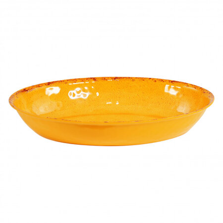 Plat melamine creux ovale orange gamme casablanca - l2g -  - mélaminé420 280x70mm