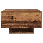 Table basse vidaXL avec lumières LED en bois vieilli 55x55x31 cm