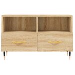 vidaXL Meuble TV Chêne sonoma 80x36x50 cm Bois d'ingénierie