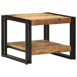 vidaXL Table basse 50x50x38 cm bois de manguier massif brut
