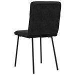 vidaXL Chaises à manger lot de 4 Noir Velours