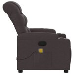 vidaXL Fauteuil de massage inclinable Marron foncé Tissu