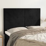 vidaXL Tête de lit Noir 144x5x118/128 cm Velours