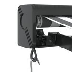 vidaXL Auvent rétractable anthracite et blanc 5x3 m tissu et aluminium