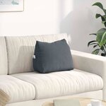 vidaXL Coussin de Dos Gris foncé 45 x 20 x 35 cm