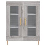 vidaXL Buffet haut Sonoma gris 69 5x34x180 cm Bois d'ingénierie