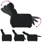 vidaXL Fauteuil inclinable Noir Similicuir