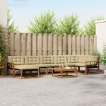 vidaXL Ensemble de canapés d'extérieur 22 Pièces Naturel et Beige