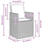 vidaXL Chaises de jardin salle à manger 2 Pièces Marron et taupe PP