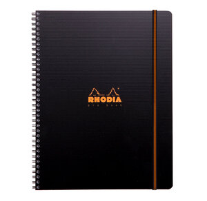 ProBk RHODIACTIVE 90g RI A4+ 160p L+MC mcrperf + 4 tr/élastiq O&B plat/5 intercal poch O&B RHODIA