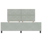 Cadre de lit vidaXL en Velours Gris Clair - 180x200 cm