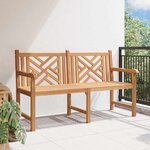vidaXL Banc de jardin Marron 150 x 60 x 90 cm Bois de teck solide