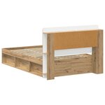 vidaXL Cadre de lit avec rangement Chêne artisanal 120 x 190 cm
