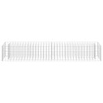 vidaXL Lit surélevé à gabion Acier galvanisé 180x30x30 cm