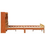 vidaXL Lit bibliothèque sans matelas cire marron 135x190 cm pin massif