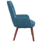 vidaXL Fauteuil relaxant Bleu 63 x 67 x 94 cm Velours