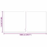 vidaXL Gazon artificiel Noir 10 x 1 m Polypropylène