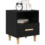 vidaXL Cabinet de chevet Chêne noir 40 x 35 x 47 cm Bois d'ingénierie