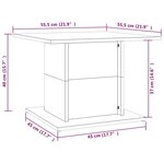 vidaXL Table basse chêne sonoma 55 5x55 5x40 cm bois d'ingénierie