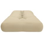 vidaXL Coussin de palette beige 120x40x12 cm tissu