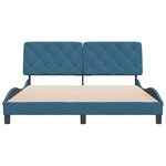 vidaXL Cadre de lit sans matelas bleu 160x200 cm velours