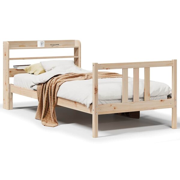 vidaXL Cadre de lit avec tête de lit sans matelas 90x190 cm