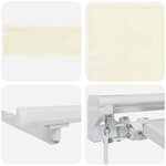 vidaXL Auvent Rétractable Crème 350x200 cm