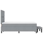 vidaXL Lit à ressorts avec matelas Gris clair 120 x 190 cm tissu