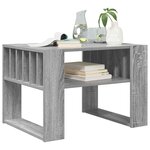 vidaXL Table basse Gris Sonoma 66 x 49 5 x 45 cm Bois d'ingénierie