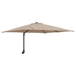 vidaXL Parasol de jardin Taupe et Noir 248.5 x 247.5 x 160 cm