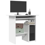 vidaXL Bureau Blanc 80x45x74 cm Bois d’ingénierie