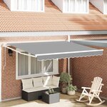 vidaXL Auvent Blanc 3 5 x 2 5 m Métal