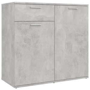 vidaXL Buffet gris béton 80x36x75 cm bois d'ingénierie